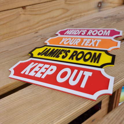 Personalized Door Sign - Close Up Detail View