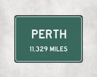 Perth Distance Sign - Sign | Personalised Gift