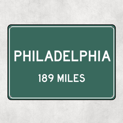 Philadelphia Distance Sign - Sign | Personalised Gift
