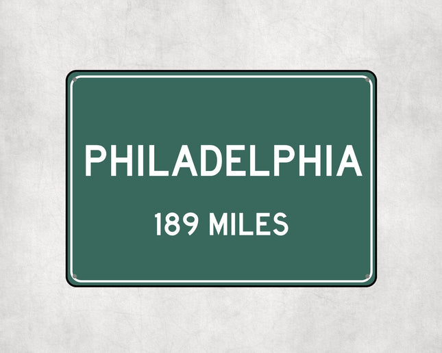 Philadelphia Distance Sign - Sign | Personalised Gift
