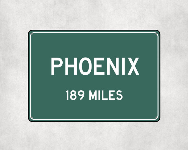 Phoenix Distance Sign - Sign | Personalised Gift