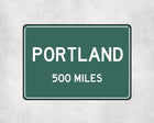 Portland Distance Sign - Sign | Personalised Gift