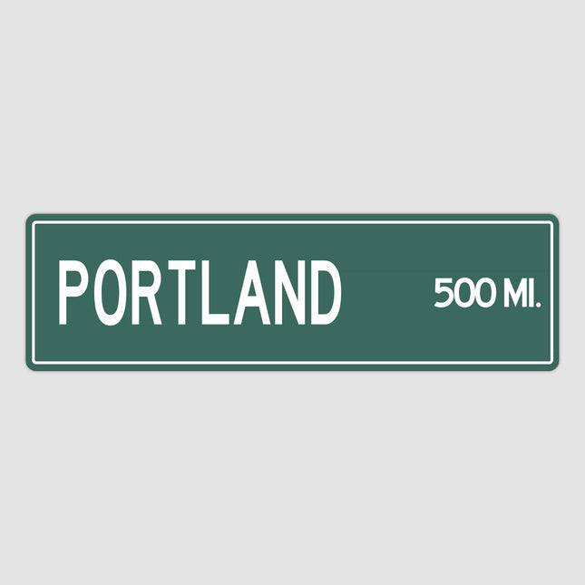 Portland Distance Street Sign - Sign | Personalised Gift