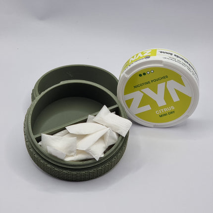 Pouch Keeper Tidy Stash – Divider Container for Nicotine & ZYN - Close Up Detail View