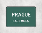 Prague Distance Sign - Sign | Personalised Gift