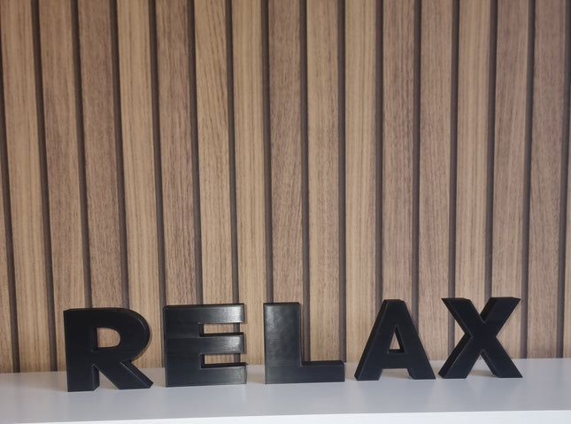 Relax Decorative Letter Ornament - 3D Printed Gift | Personalised Gift