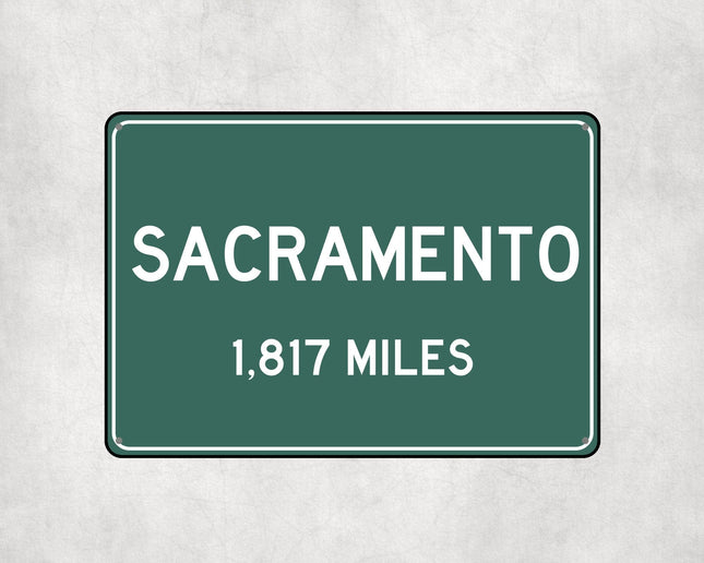 Sacramento Distance Sign — product image