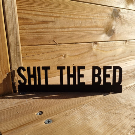 Shit The Bed Door Topper - Lifestyle Room Setting