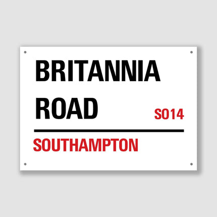Southampton Britannia Road Street Sign - Sign | Personalised Gift