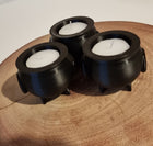 Spooky Cauldron Tea Light Holders – Set of 3 Halloween Decor - Gift | Personalised Gift