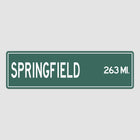 Springfield Distance Street Sign - Sign | Personalised Gift