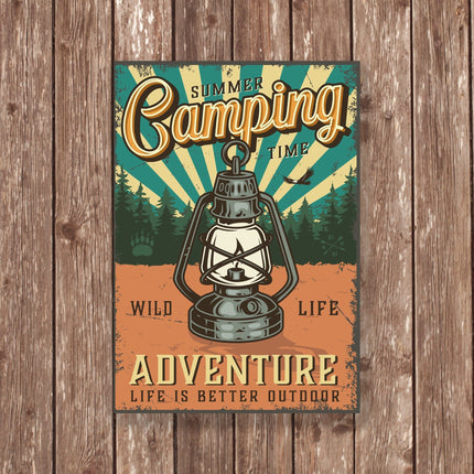 Summer Camping Adventure Sign - Sign | Personalised Gift