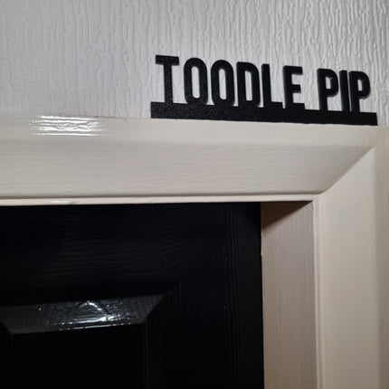 Toodle Pip Door Topper - Close Up Detail View