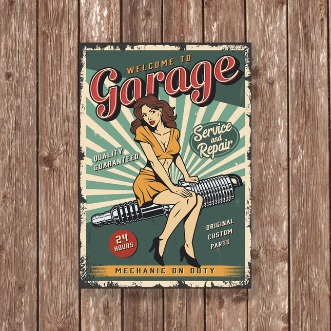 Welcome to Garage Sign - Sign | Personalised Gift