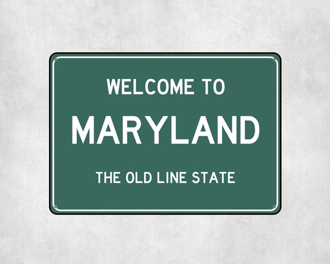 Welcome to Maryland Sign - Sign | Personalised Gift