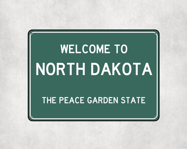 Welcome to North Dakota Sign - Sign | Personalised Gift