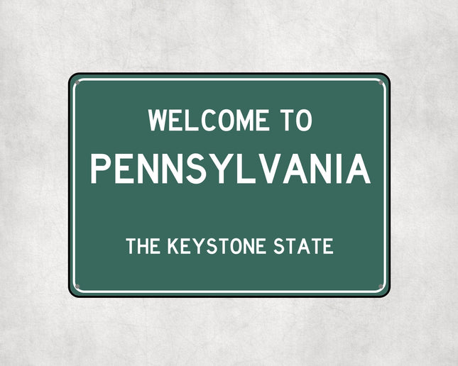 Welcome to Pennsylvania Sign - Sign | Personalised Gift