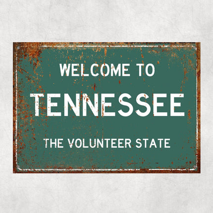 Welcome to Tennessee Sign - Close Up Detail View