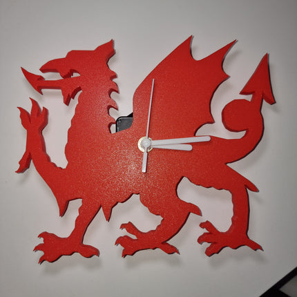 Welsh Dragon 3D Printed Clock - Lifestyle Room Setting