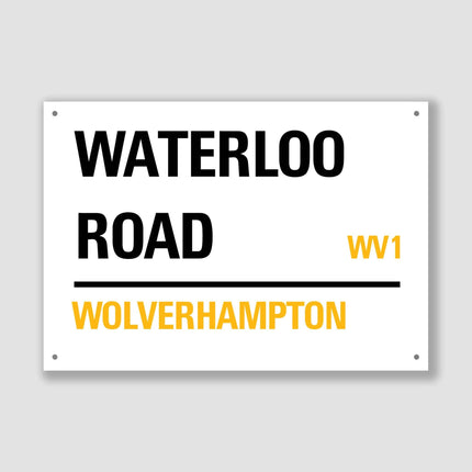 Wolverhampton Waterloo Road Street Sign - Sign | Personalised Gift