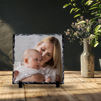 Personalised christening photo slate