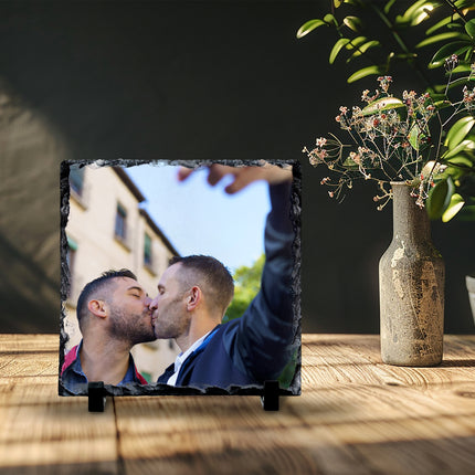 Personalised couple photo slate