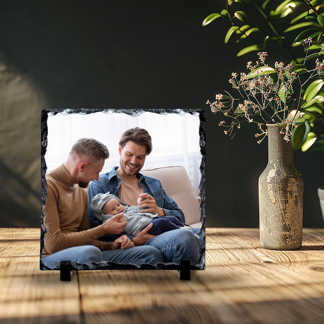 Personalised new parent photo slate gift