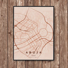 Abuja Map Art Print - Wall Print | Personalised Gift