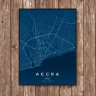 Accra Map Art Print - Wall Print | Personalised Gift
