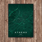 Acropolis Athens Map Art Print - Wall Print | Personalised Gift