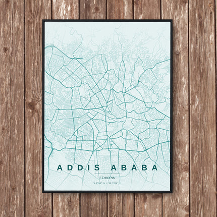 Addis Ababa Map Art Print - Wall Print | Personalised Gift