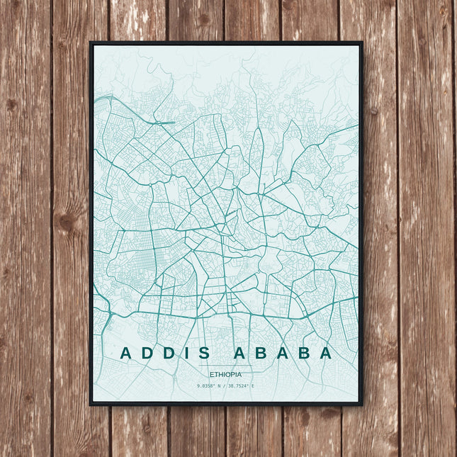 Addis Ababa Map Art Print - Wall Print | Personalised Gift