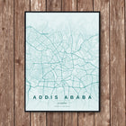 Addis Ababa Map Art Print - Wall Print | Personalised Gift