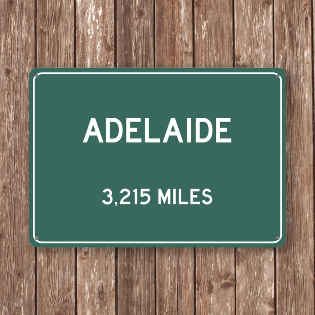 Adelaide Distance Sign - Sign | Personalised Gift