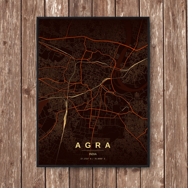 Agra Map Art Print - Wall Print | Personalised Gift