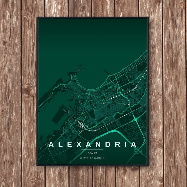 Alexandria Map Art Print - Wall Print | Personalised Gift