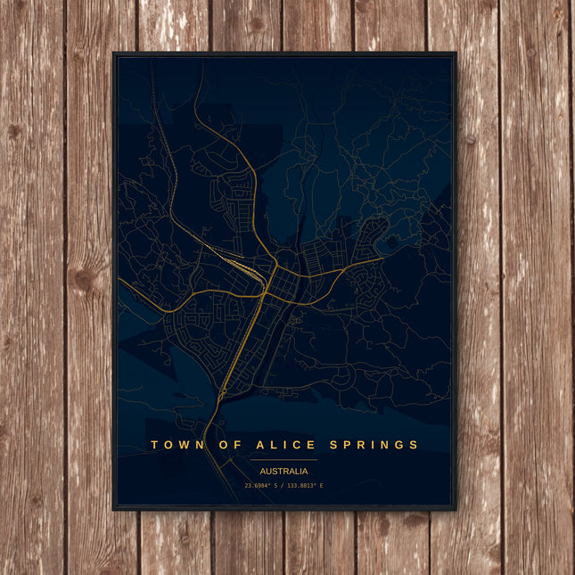Alice Springs Map Art Print - Wall Print | Personalised Gift