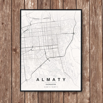 Almaty Map Art Print - Wall Print | Personalised Gift