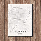 Almaty Map Art Print - Wall Print | Personalised Gift