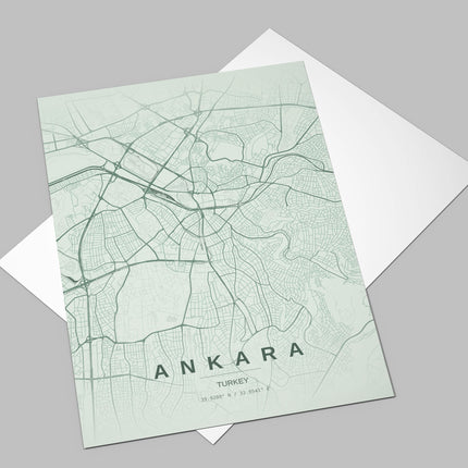 Ankara Map Art Print - Alternative Angle View