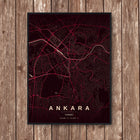 Ankara Map Art Print - Wall Print | Personalised Gift