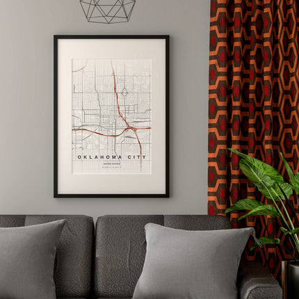 Apia Map Art Print - Lifestyle Room Setting