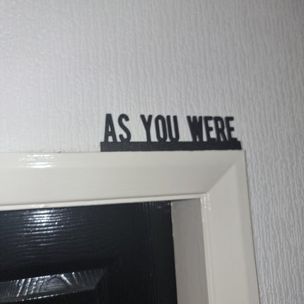 As You Were Door Topper AS YOU WERE Door topper, shelf  wall  quirky home interior 