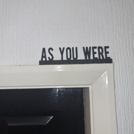 As You Were Door Topper AS YOU WERE Door topper, shelf  wall  quirky home interior 