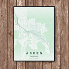 Aspen Map Art Print - Wall Print | Personalised Gift
