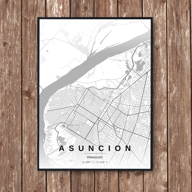 Asunción Map Art Print - Wall Print | Personalised Gift