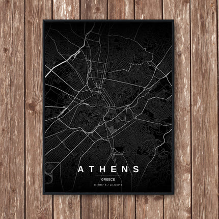 Athens Map Art Print - Wall Print | Personalised Gift