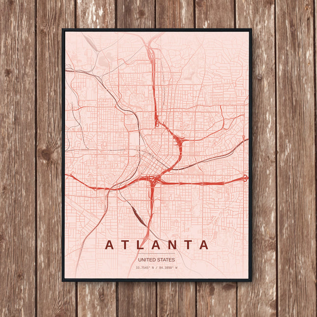 Atlanta Map Art Print - Wall Print | Personalised Gift