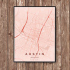 Austin Map Art Print - Wall Print | Personalised Gift
