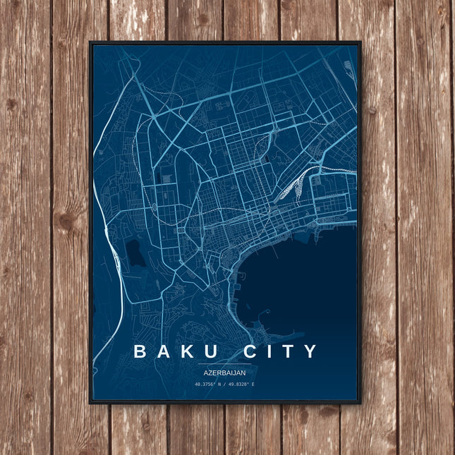 Baku Map Art Print - Wall Print | Personalised Gift